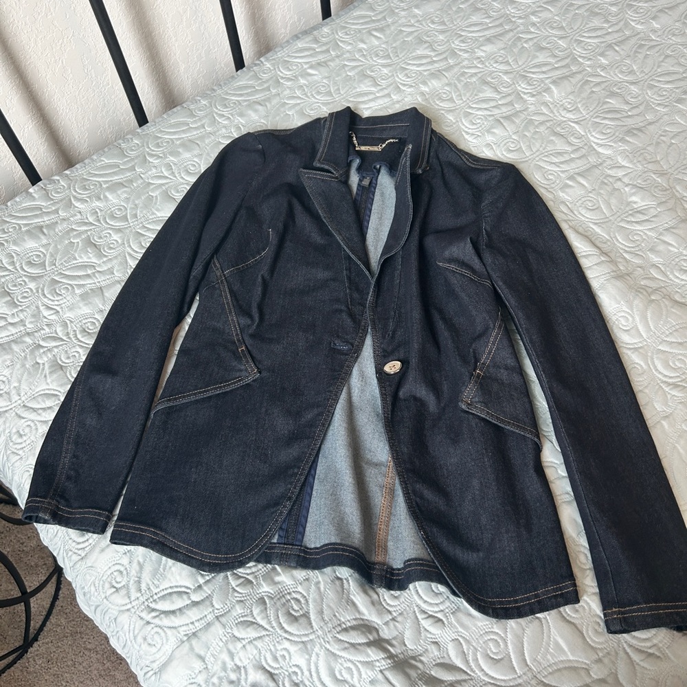 WHBM Blue Lightweight Shirt Jacket